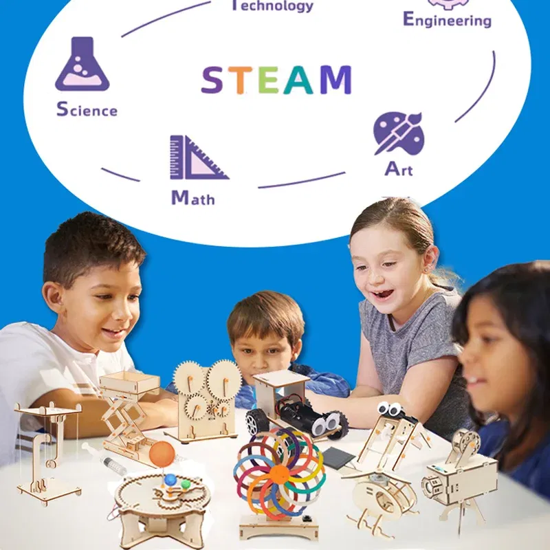 Color: WHITE - DIY Handmade Small Production Physical Model Assembly Craft Technology Science Experiment Educational Toy Project for School Kid