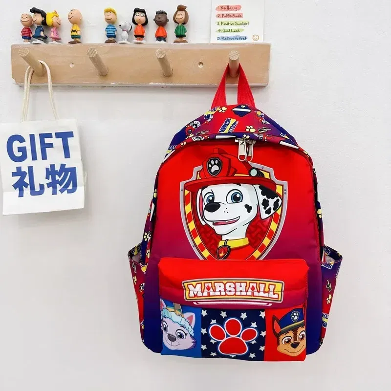 Color: Beige - PAW Patrol Original Backpack Skye Chase Schoolbag Anime Figure Boys Girls Puppy Patrol Doll Cute Cartoon for Children Toys Gifts