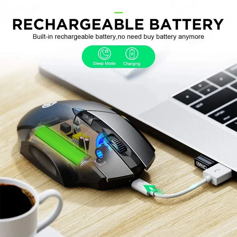 Color: PURPLE - Inphic Rechargeable Wireless Mouse Ergonomic Bluetooth 5.0 2.4G Mice Office Mute Mouse For MacBook Tablet Laptops Computer PC