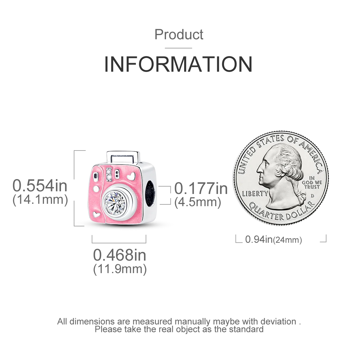 Color: Clear - 925 Sterling Silver Pink Series Charms Love-Heart Cute Animals Beads Fit Pandora Original Bracelets Girl Jewelry Gifts Accessory
