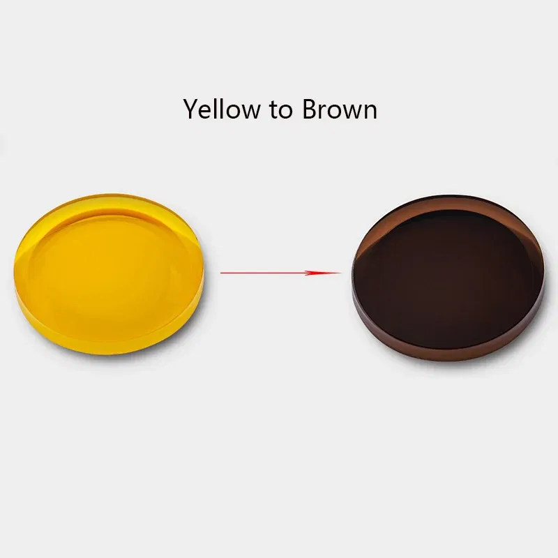 Lenses Color: Yellow, Lens Index: 1.67 - 2 PCs 1.56 1.61 1.67 Photochromic Polarized Prescription Glasses Lenses Myopia Progressive Sunglasses Lens Anti-reflection/glare