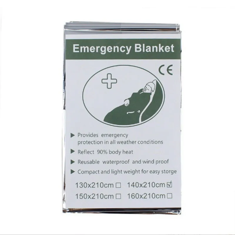 Color: Red, Ships From: CHINA - Emergency Thermal Poncho Blanket Lightweight Folding Water Resistant Windproof Sunshade Reusable First Aid Camping Mat Pad