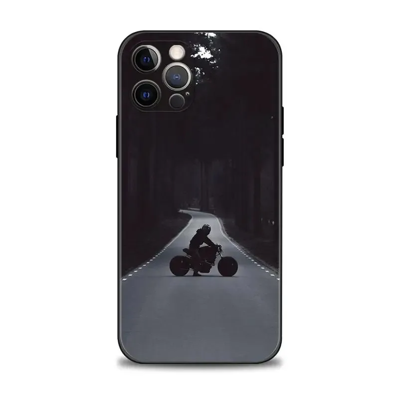 Color: Blue, Material: Neoprene - Moto Cross Motorcycle Sports Phone Case For iPhone 16 15 14 13 12 11 Pro Max XS X XR Plus Mini Luxury Black Soft Cover Funda
