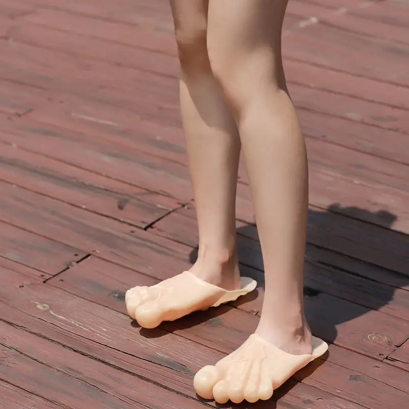 Color: black - Funny Slippers Man Women Footwear Shoes Fashion Outdoor Beach Couple Slippers Role Playing Bigfoot Amazing Sandals Of The Hulk