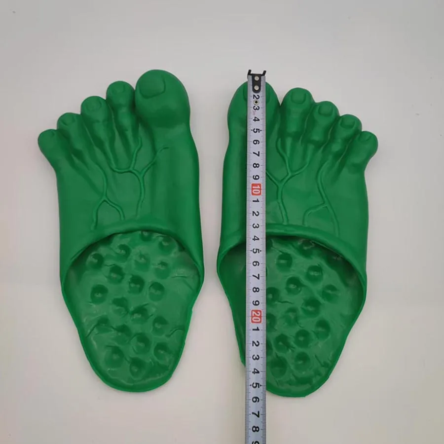 Color: black - Funny Slippers Man Women Footwear Shoes Fashion Outdoor Beach Couple Slippers Role Playing Bigfoot Amazing Sandals Of The Hulk
