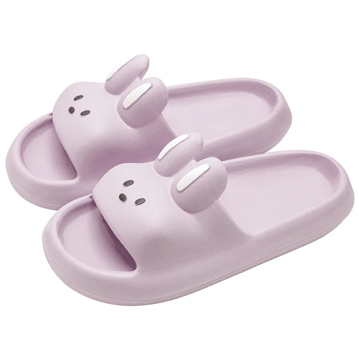 Color: black, Shoe Size: 40 - Pillow Rabbit Slippers for Women and Men | House Slides Shower Sandals | Extremely Comfy | Cushioned Thick Sole