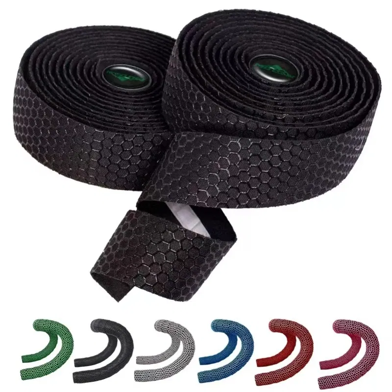 Color: Orange - 1Pair  Road Bike Handlebar Tape Anti Slip Silica Gel Handlebar Tape Shock Absorption Cycling Bar Tape Bicycle Accessories