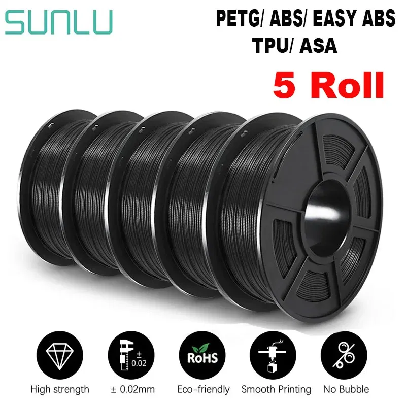 Color: Glowing Green, Ships From: CHINA - Top 3D Filament PETG/EASY ABS/TPU/ASA Filamnet 1.75mm 5Roll 1KG(TPU 0.5KG/Roll) 3D Printer Filament for 3D Printer