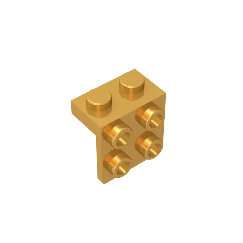 Color: Dark Khaki - Gobricks GDS-641 ANGLE PLATE 1X2 / 2X2 compatible with lego 44728 21712 92411 children's DIY Educational Building Blocks