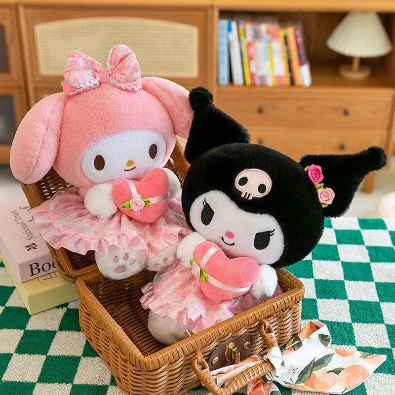 Color: WHITE - Sanrio Kuromi Plush Toy30cm Cinnamoroll Melody Stuffed Doll Comfortable And Soft Plush Toy Valentine's Day Child Birthday Gift