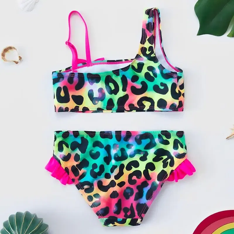 Color: Yellow, Size: XS?€old?‰ - Lilo Stitch Gilrs Bow Bikini Set Trendy Two-Piece Swimsuits for Summer Stylish Beachwear Pool Fashion Bathing Suits 3-12Y
