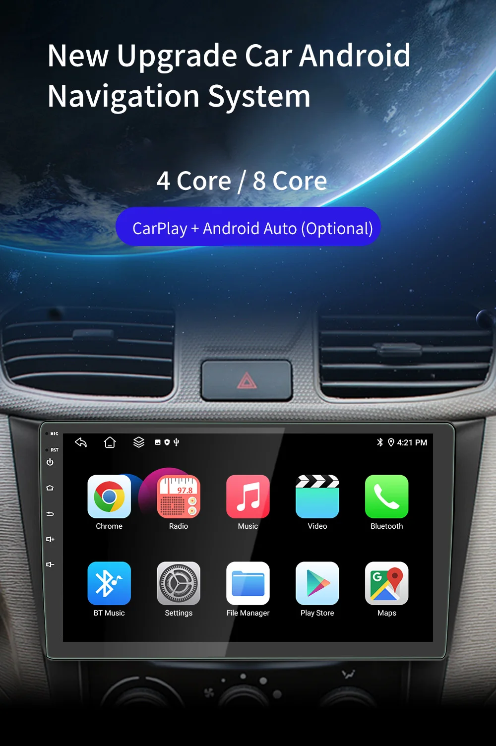 Color: Red, Ships From: CHINA - 2 Din Car Radio Carplay 1280*720 Android Auto Universal Multimedia Player GPS WIFI Autoradio Stereo Video System AHD Camera