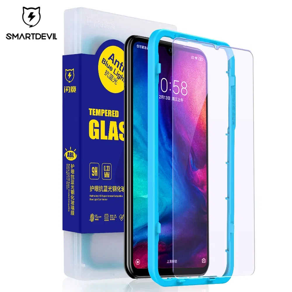 Color: Frosted, Material: Anti Peeping - SmartDevil Tempered Glass For Redmi Note 9 8 Pro 7 Pro Screen Protector For Redmi 9T 10X 2.5D Curved Anti Blue Light 2 PCS