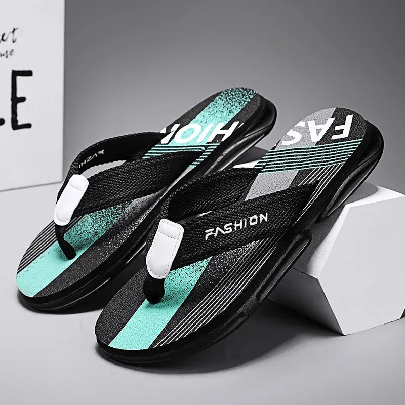 Color: ROYAL BLUE, Shoe Size: 43 - Summer Men's Flip-flops Massage Granule Men Slippers Comfortable Beach Sandals Men Casual Shoes House Flip Flops Bathroom Shoes