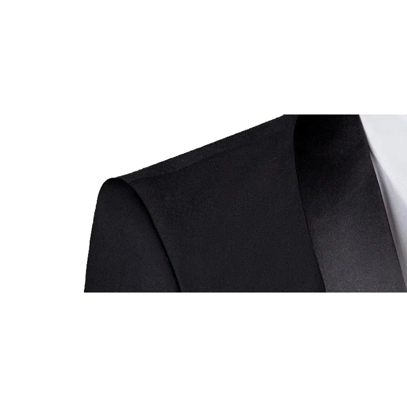 Color: Navy Blue, Size: XXXL - Shenrun Men Tuxedo Slim Fit Fashion Suit Wedding Shawl Lapel 3 Pieces Skinny Single Breasted Jacket Party Prom Singer Costume