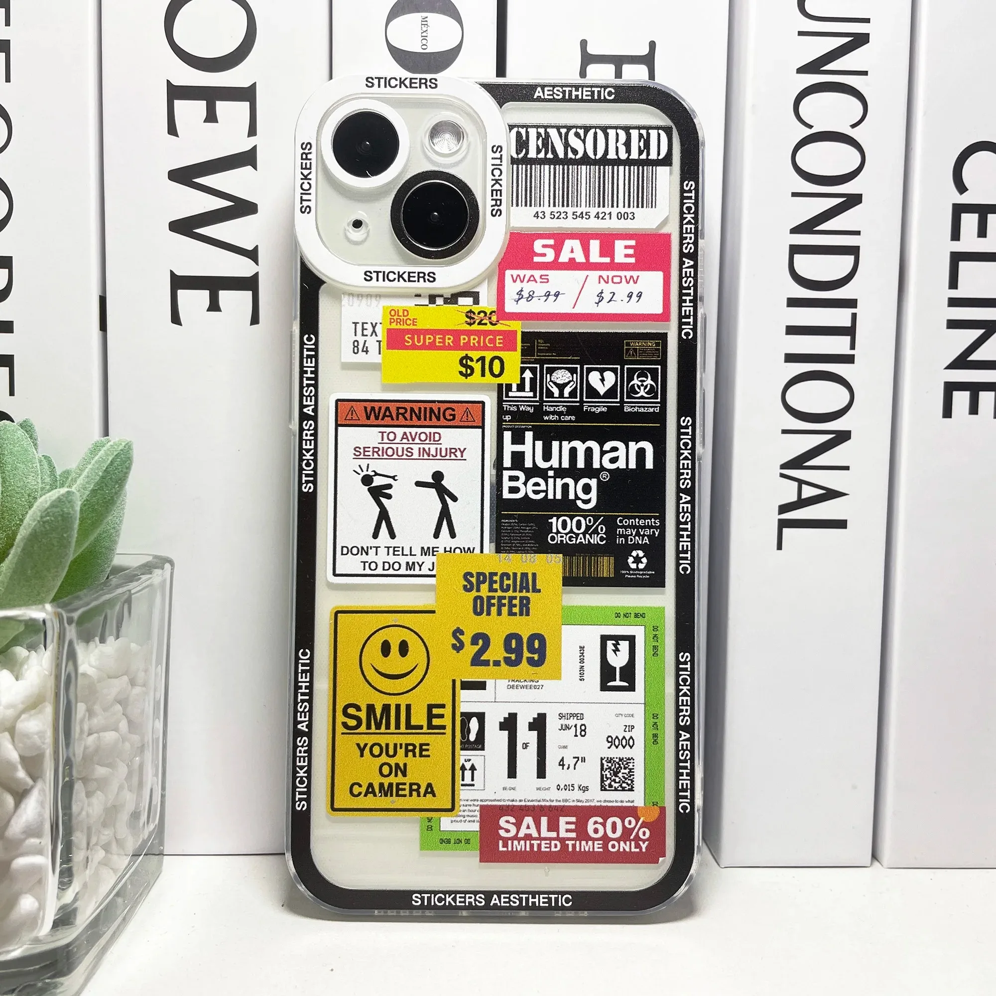 Color: Clear, Material: Silicon - Mix Labels Collage Stickers Aesthetic Phone Case For Samsung Galaxy S10 S20 S21 S22 S23 S24 FE Plus Ultra Note 20