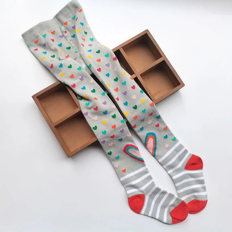 Color: GRAY, Size: XL - 1 PCS Autumn Winter Children Stripe Pantyhose Stockings Baby  Girls Christmas Tights Kids Masquerade Party  Children's Clothes
