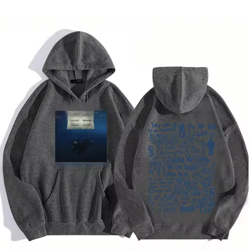 Color: Beige, Size: M - 2024 Hit Me Hard and Soft Tour Hoodie Billie Hoodie Men's Hoodie Sudaderas Men's Casual Sports