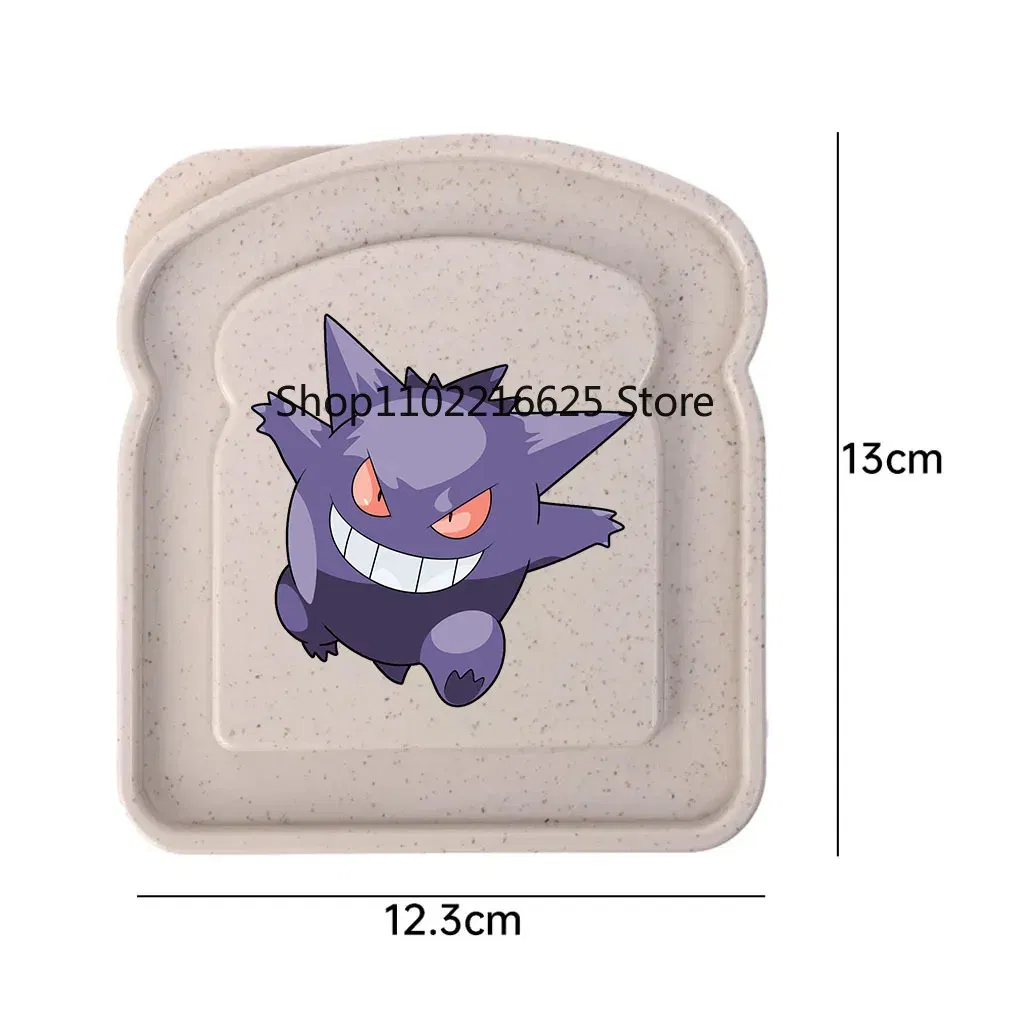 Color: WHITE - new pokemon Sandwich Containers Lunch Toast Storage Box With Lid Portable Food Storage Reusable Microwave Lunch Sandwich Box