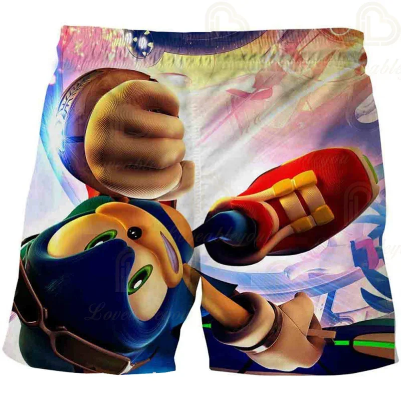 Color: Pink, Kid Size: 5 - New Anime Kids Sonic Shorts Fashion Boys Girls Clothes Harajuku Cute Baby Cartoon Casual Summer Boy Boy Beach Pants