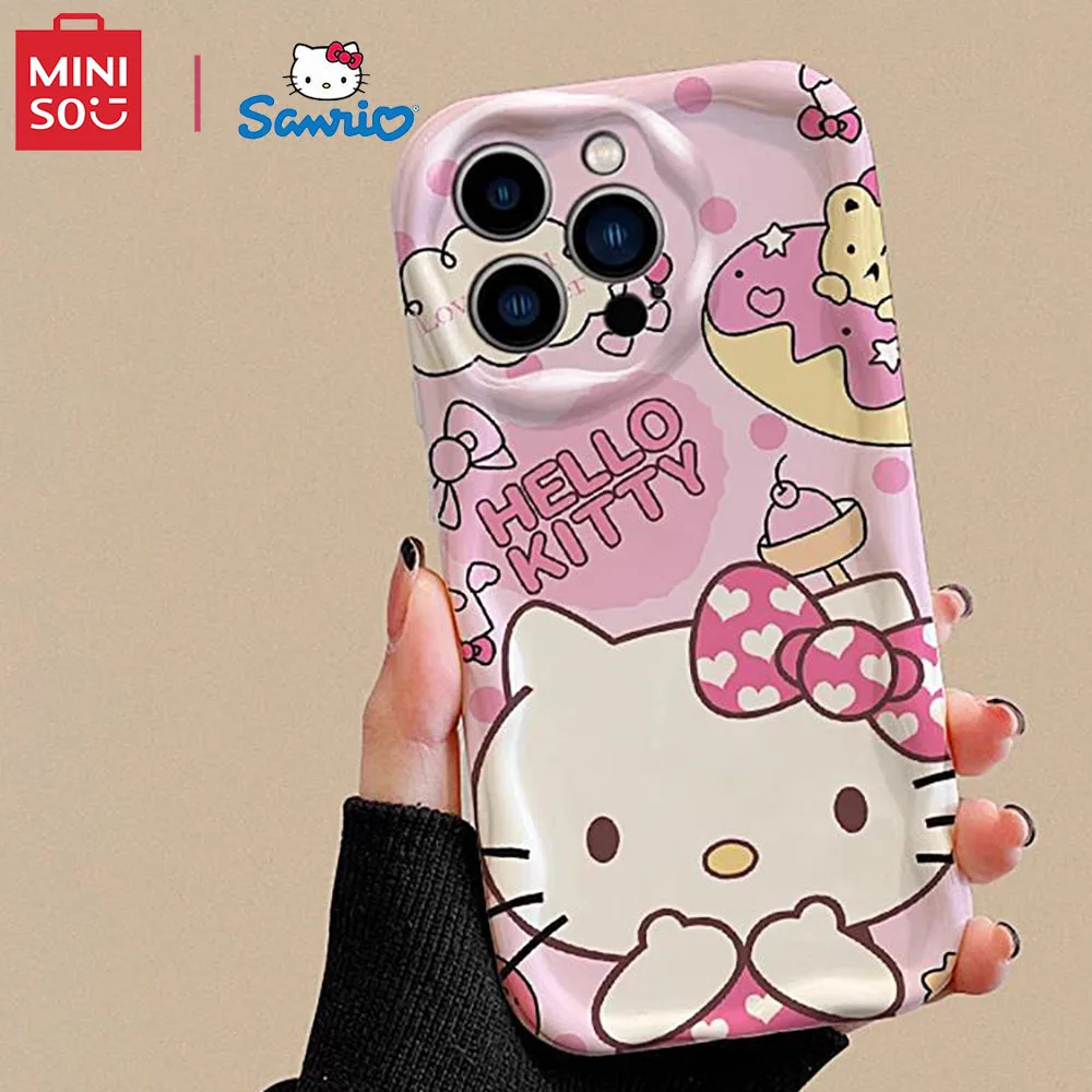 Color: Beige, Material: PC + TPU - Miniso Sanrio Collaboration Hello Kitty Phone Case For  Samsung Galaxy S10 S20 S21 S22 S23 S24 FE Plus Ultra Note 20 Phone Case