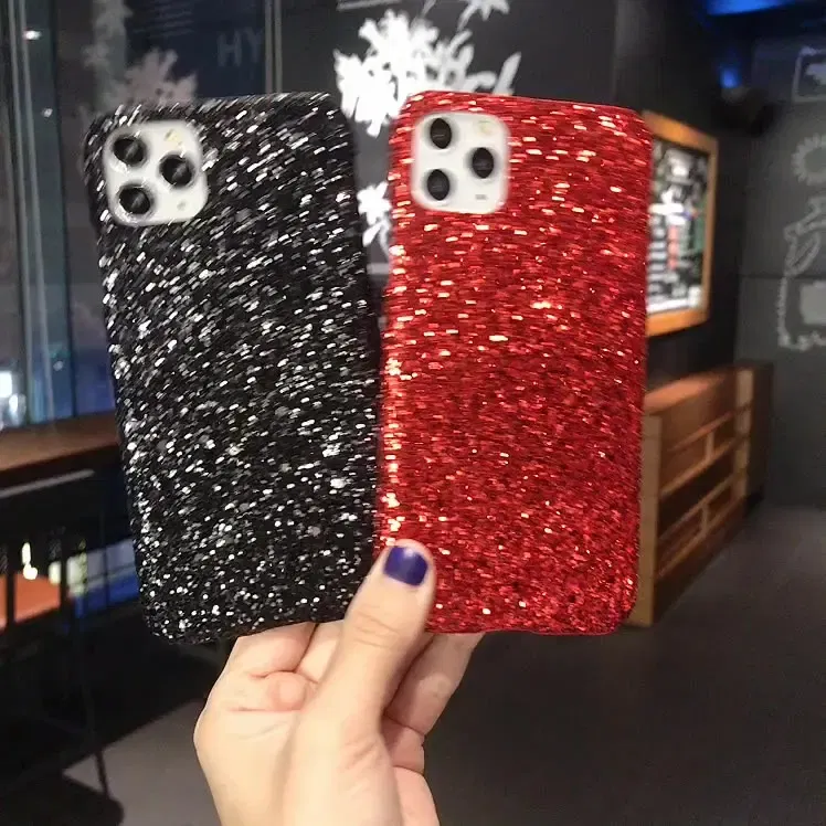 Color: Red, Material: CANVAS - Hard Shiny Diamond Girly Phone Case for iPhone 11 12 13 14 15 Pro Max 14 15Plus