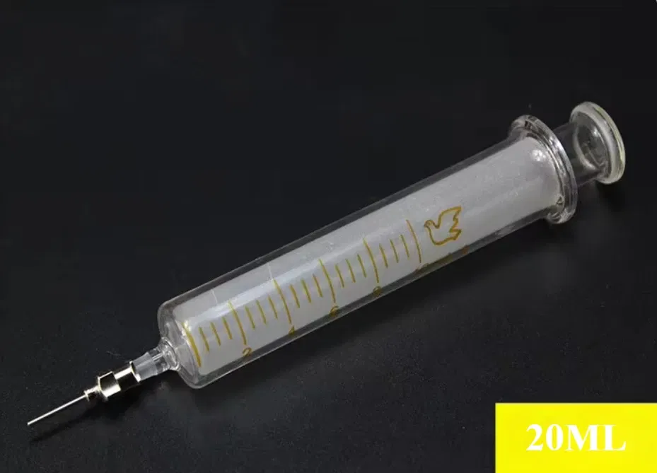 Color: black - Glass Syringe 1ML 2ML 5ml 10ml 20ml 30ml Syringe Metal Needle Welding Oil Container Glass Push Rod Mobile Phone Repair Tools