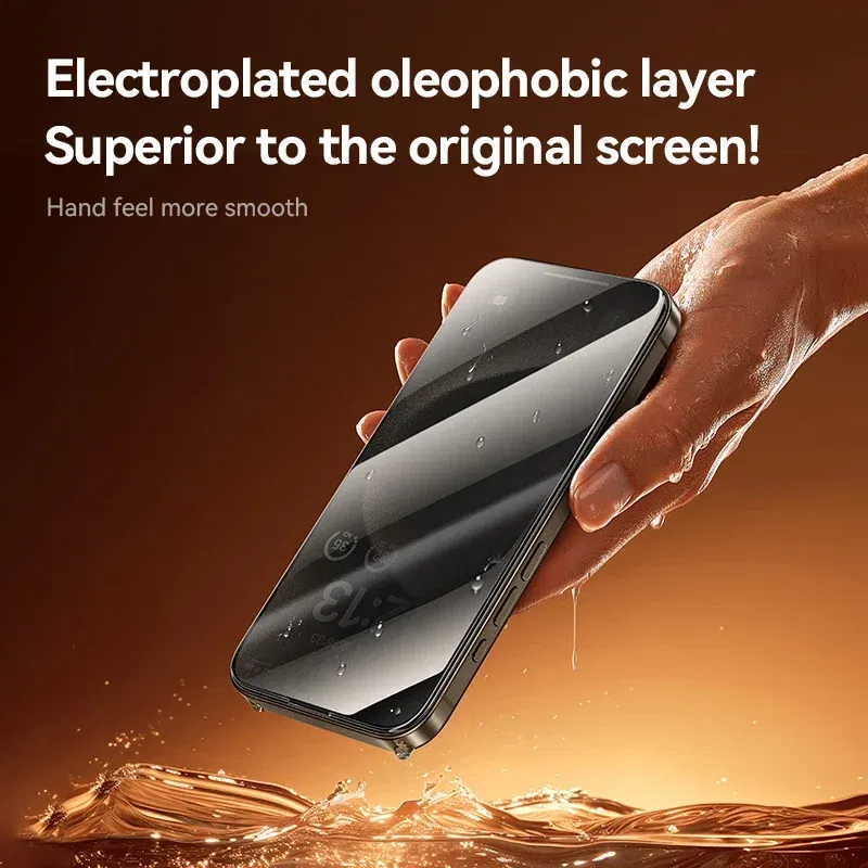 Bundle: 2 pieces, Ships From: CHINA, Material: pet - Joyroom 1/2PCS 20?° Anti-spy Glass For iPhone 16 15 Pro Max Glass For iPhone 14 13 12 Pro Max Privacy Screen Protector Glass