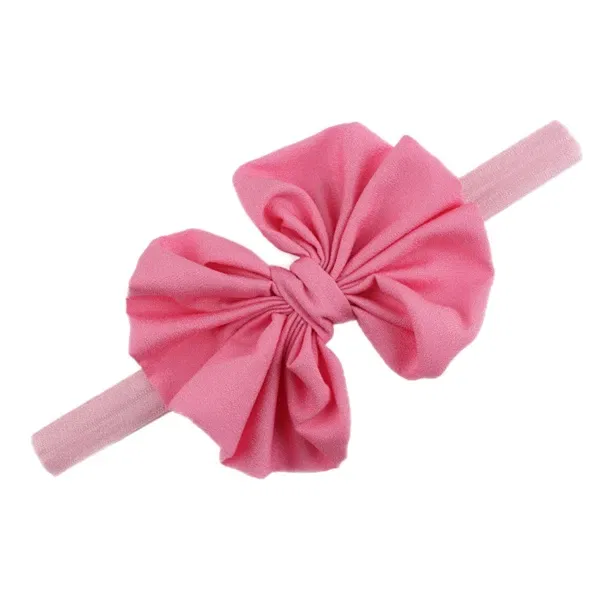Color: Mint - Baby girls hair bow flower Headband  Kids Girls Bowknot Elastic Hair Band Headwear Newborn Head Band children hair Accessories