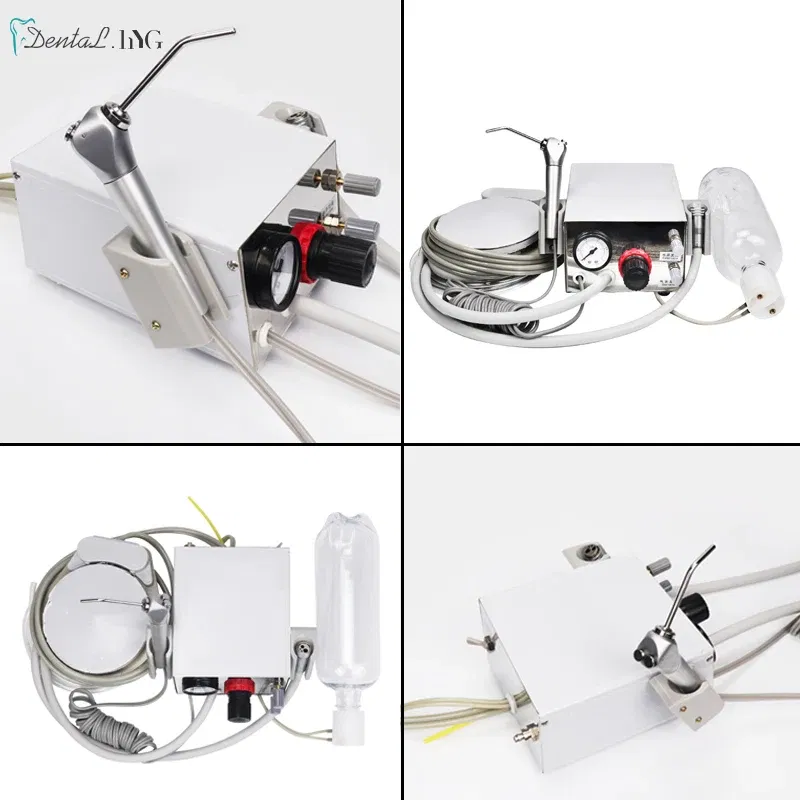 Color: Pink, Ships From: CHINA - Portable Dental Turbine Unit Air Control 3 Way Syringe Handpiece Tubing Foot Switch Dental Equipments Work With Air Compressor