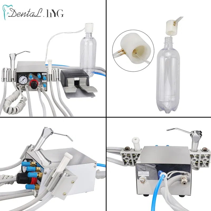 Color: Pink, Ships From: CHINA - Portable Dental Turbine Unit Air Control 3 Way Syringe Handpiece Tubing Foot Switch Dental Equipments Work With Air Compressor