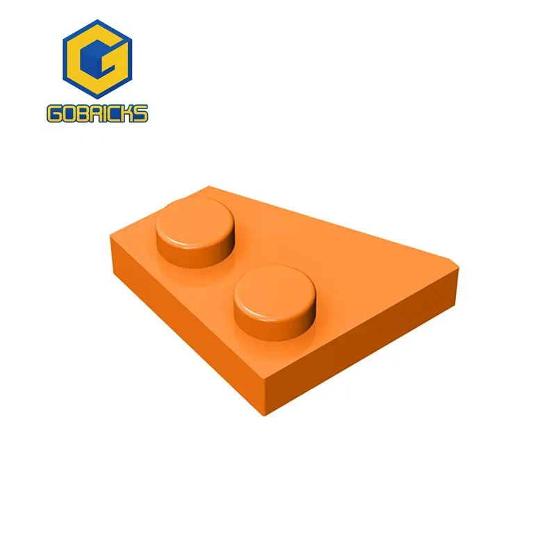 Color: Multicolor - Gobricks 10PCS Parts Wedge, Plate 2 x 2 Left Compatible with 24307 pieces of children's toys Building Blocks Educatonal  Techni