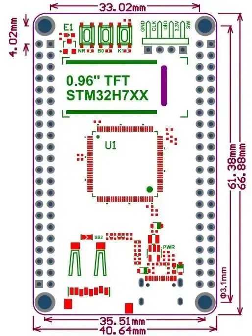 Color: black - WeAct STM32H743 STM32H743VIT6  STM32H7 STM32 Demo Board Core Board