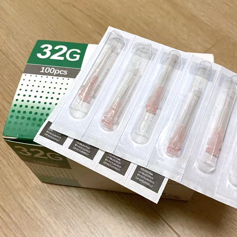 Specification: 9mm - 100Pcs 25G 27G 29G 34G 33G 32G 31G 30G Painless Small Superfine Beauty Needle Disposable Injection Piercing Needles 1.5/4/6/13mm