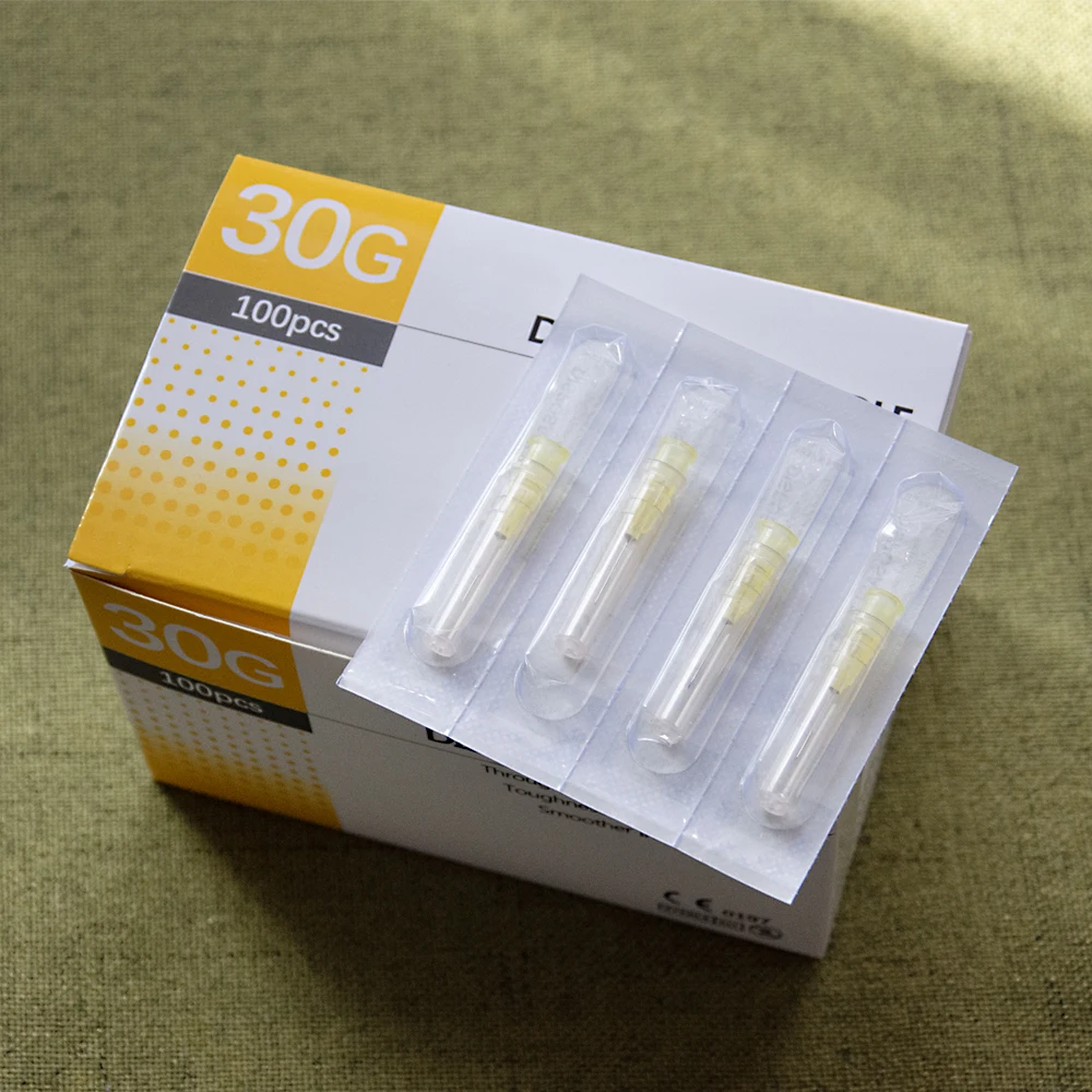 Specification: 9mm - 100Pcs 25G 27G 29G 34G 33G 32G 31G 30G Painless Small Superfine Beauty Needle Disposable Injection Piercing Needles 1.5/4/6/13mm
