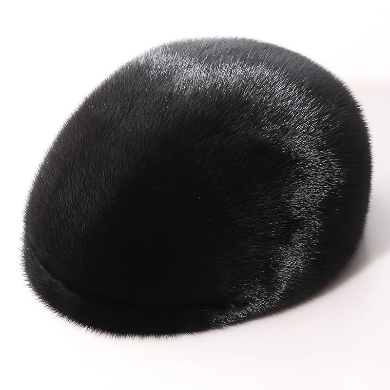 Color: Yellow, Hat Size: XS?€old?‰ - Real Mink Fur Hat Women'S Winter Fashion Beret Hat Warm Mink Fur Knight Beret Hat Luxury Keep Warm Russian Lady Caps