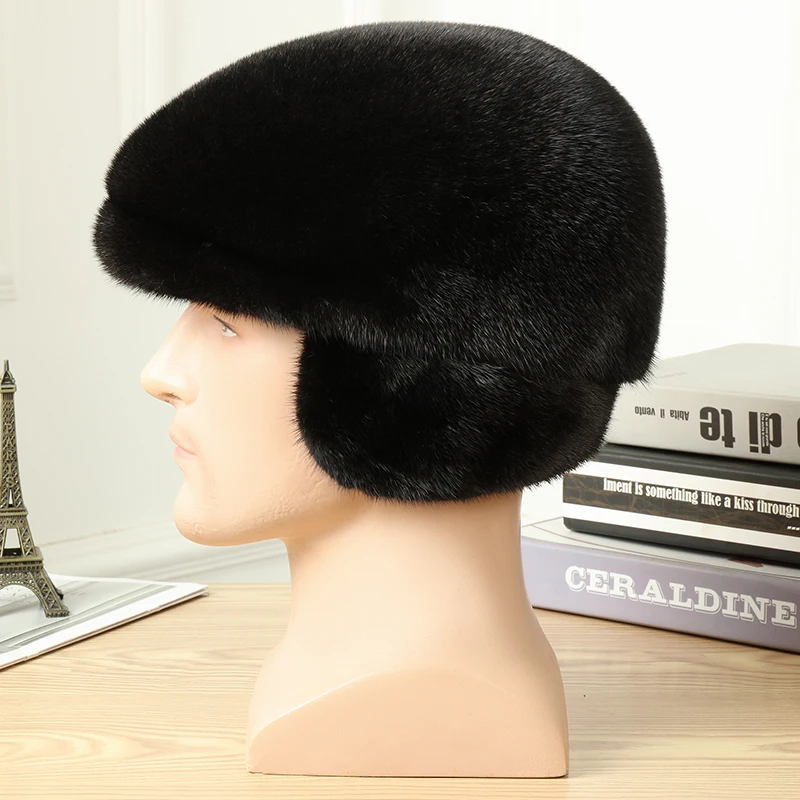 Color: Yellow, Hat Size: XS?€old?‰ - Real Mink Fur Hat Women'S Winter Fashion Beret Hat Warm Mink Fur Knight Beret Hat Luxury Keep Warm Russian Lady Caps