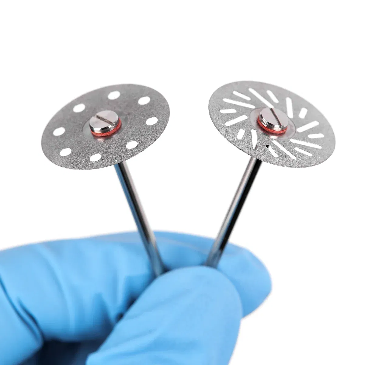 Color: Silver - 5 Pcs Dental Lab 0.20mm Ultra-thin Diamond Cutting Disc Double Sided Disk For Separating Polishing Ceramic Crown Plaster