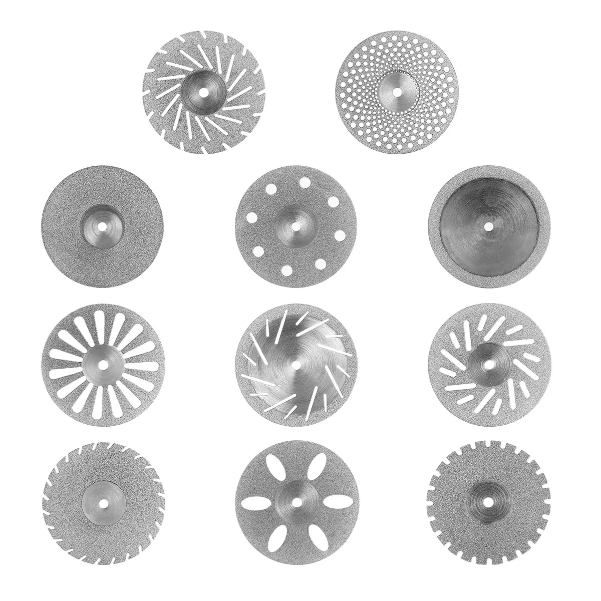 Color: Silver - 5 Pcs Dental Lab 0.20mm Ultra-thin Diamond Cutting Disc Double Sided Disk For Separating Polishing Ceramic Crown Plaster