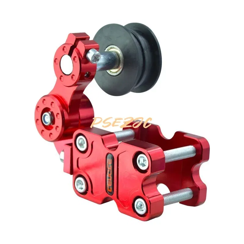 Color: Red - Motorcycle Chain Automatic Adjustment Modification Accessories Tensioner Chain Adjuster Chain Tightener