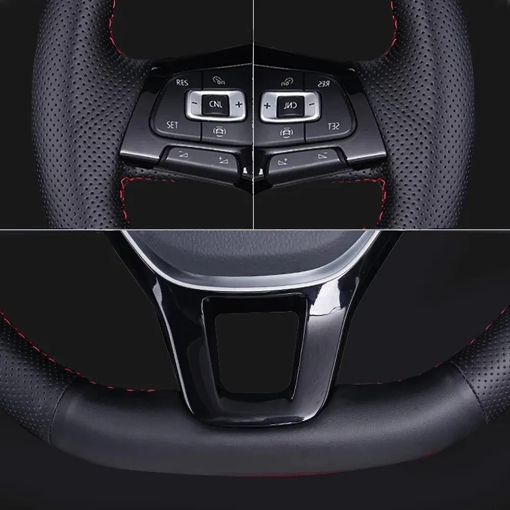 Color Name: silver - Car Steering Wheel Cover For BMW M Sport M3 E90 E91 E92 E93 E87 E81 E82 E88 X1 E84 Hand Stitched Leather Car Accessories