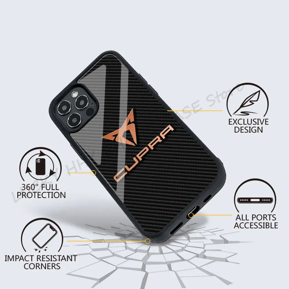 Color: Beige, Material: ABS - Cool Phone Case Phone Case Strong Magnetic Cupra Racing for IPhone 15 14 13 Pro Max 11 12 Mini for Magsafe