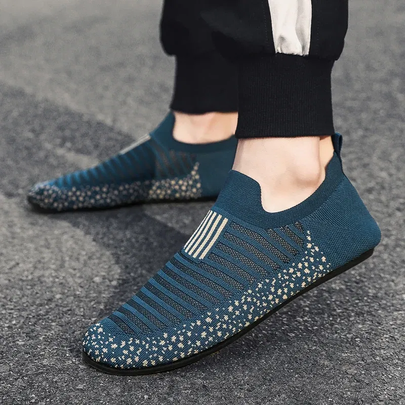 Color: SKY BLUE, Shoe Size: 42 - MAEDEF Mens Shoes Comfortable Casual Shoes Men Home Slippers Lightweight Breathable Walking Moccasins Thin Bottom House Shoes