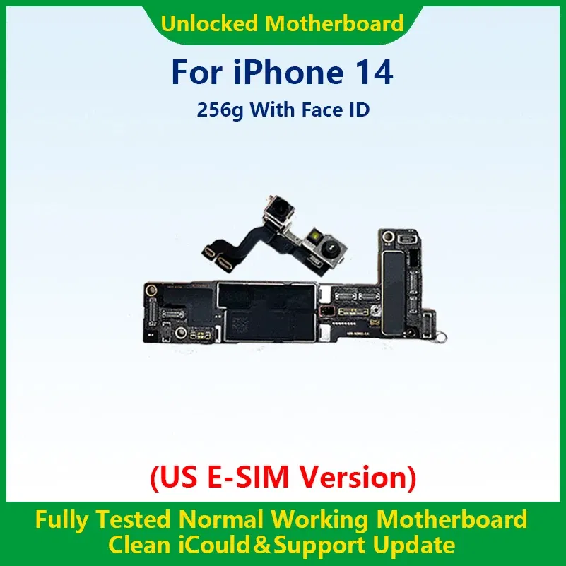 Color: Blue/Black, Ships From: CHINA - Top 100%Working Fully Tested Mainboard For iPhone 14 Pro Max Unlocked Motherboard With Face ID Cleaned iCloud US E-SIM Version