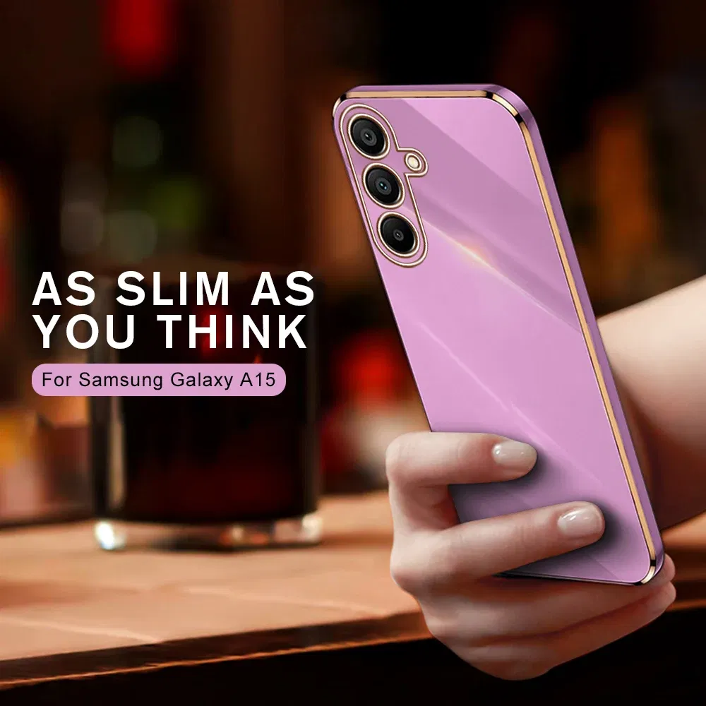 Material: plastic, Color: Blue - Luxury Electroplated Cover Case For Samsung Galaxy A15 Silicone Lens Protection Fundas A05s A05 4G A25 A35 A55 5G A 15 25 35 55