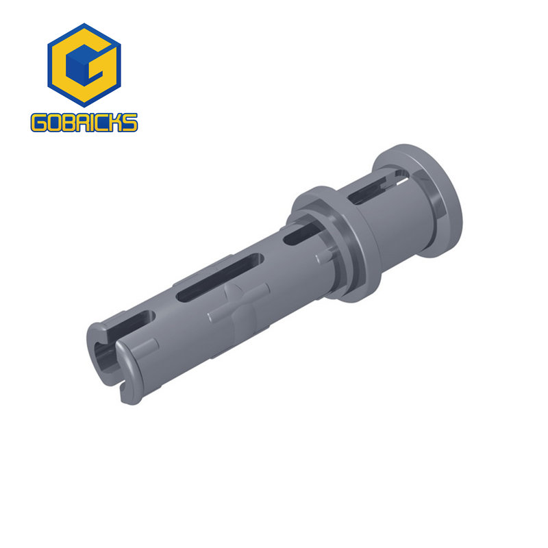 Color: DEEP BLUE - Gobricks 10PCS Bricks Technical Pin 3L with Friction Ridges Lengthwise and Stop Bush Compatible With 32054 Assembles Block