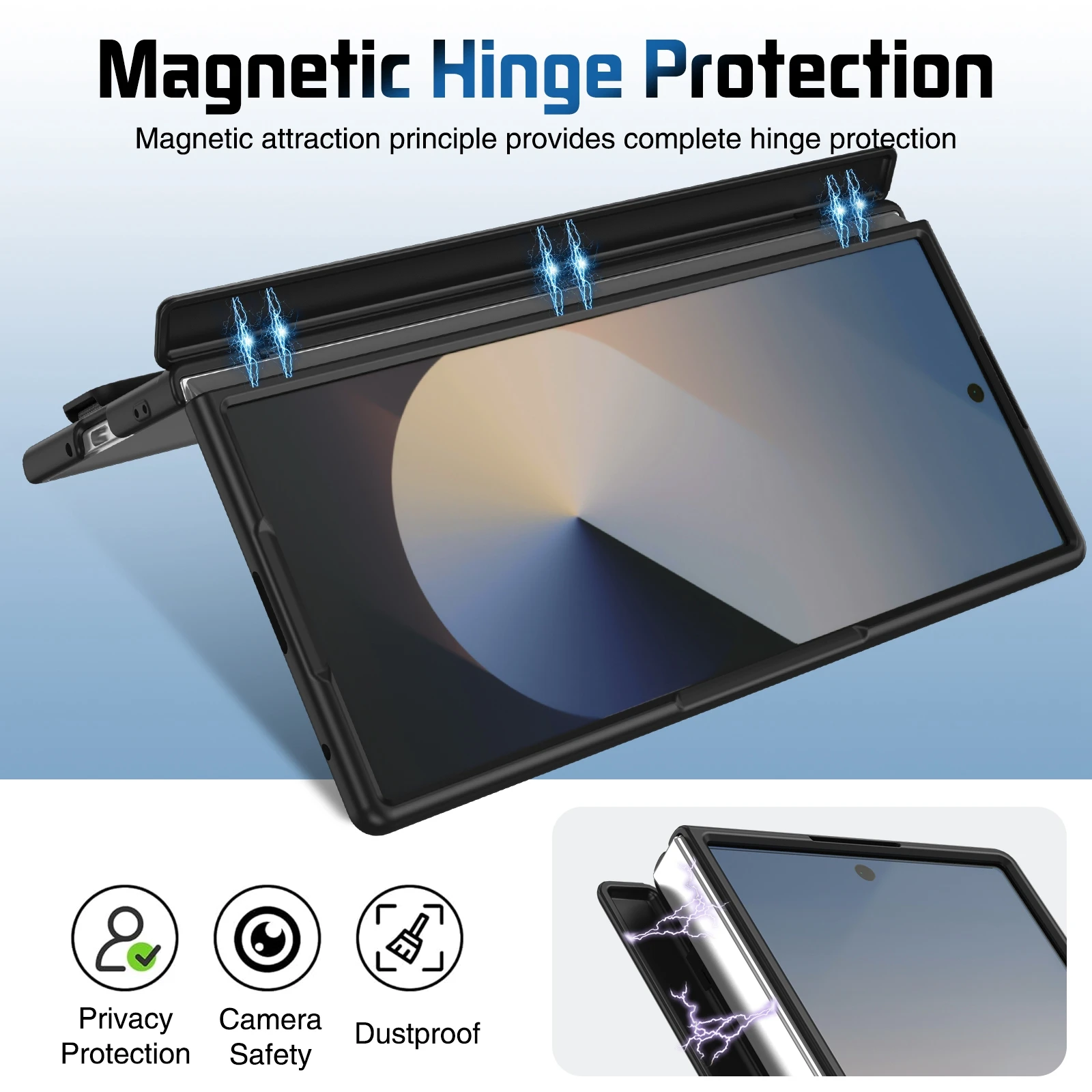 Color: black, Material: Wood - For Samsung Galaxy Z Fold 7 6 5 4 3 Wristband Hinge Lens Holder Phone Case Outer Screen Glass Film Protection Shockproof Cover