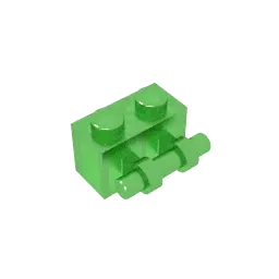 Color: Wood - MOC PARTS Bricks GDS-652 BRICK 1X2 WITH STICK compatible with lego 30236 children's toys Assembles Building Blocks Technical