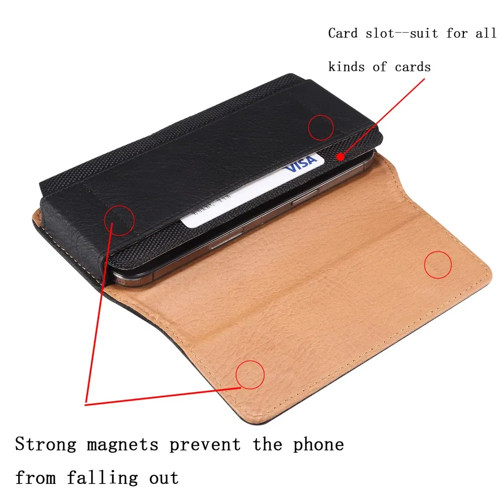 Color: black, Material: CANVAS - Universal Leather Men Waist Bag For iPhone 15 14 13 12 Pro Max Samsung Galaxy S23 S22 Huawei Xiaomi Mobile Phone Belt Clip Cases