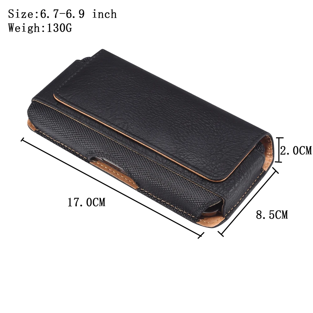 Color: black, Material: CANVAS - Universal Leather Men Waist Bag For iPhone 15 14 13 12 Pro Max Samsung Galaxy S23 S22 Huawei Xiaomi Mobile Phone Belt Clip Cases